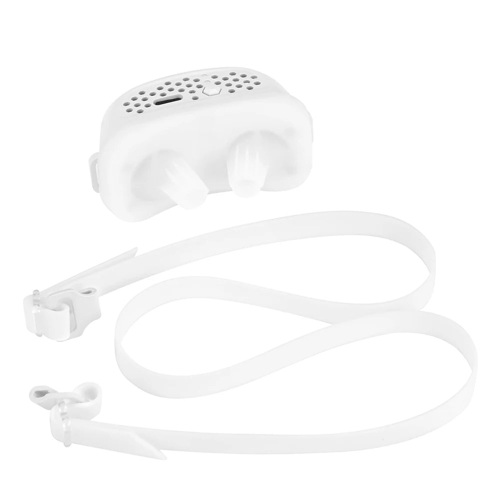 Electronic Anti-Snoring Device with Strap Snore Solution Low Noise Strong Wind Twin Turbine Adjust 3 Wind Speed Snore Sleep Aid